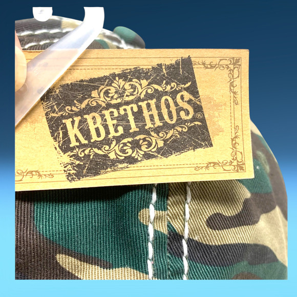NEW Kbethos SUNSHINE AND WHISKEY Camo Camouflage Cotton Distressed Thick Stitch - Picture 3 of 7